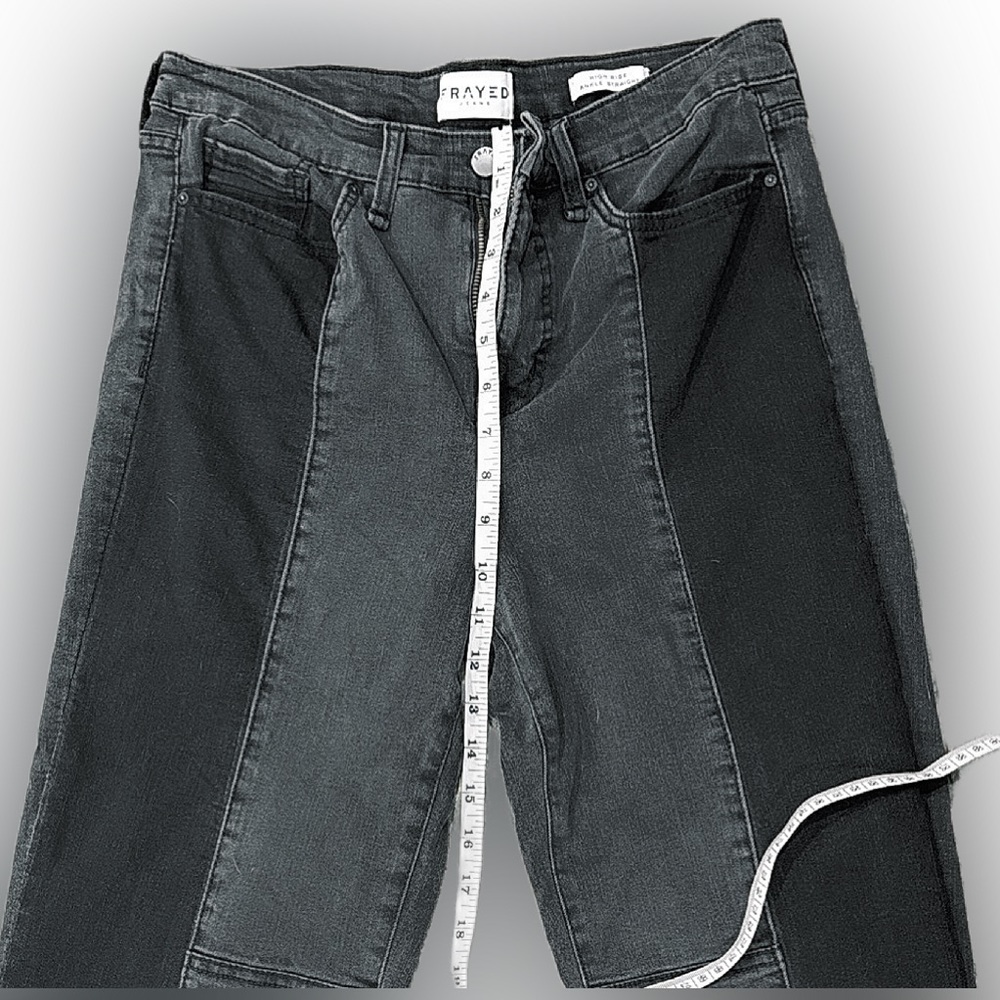 🌺Frayed Denim Pure Wonder Black Cropped 2 Tone Jeans🌸🌺 - Picture 8 of 11